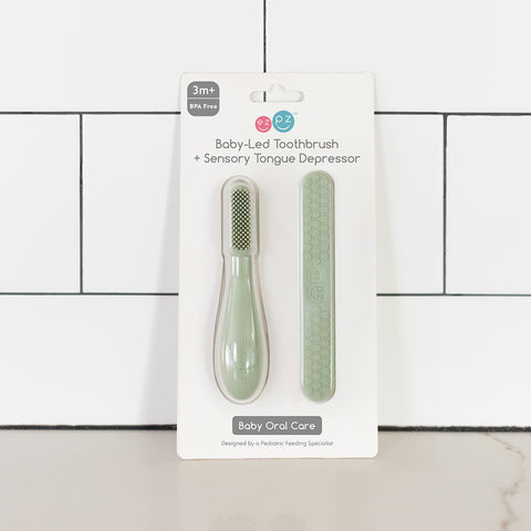 Pack Cepillo de Dientes + Abatelenguas Sensorial BABY LED™ EZPZ
