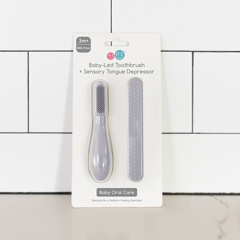 Pack Cepillo de Dientes + Abatelenguas Sensorial BABY LED™ EZPZ