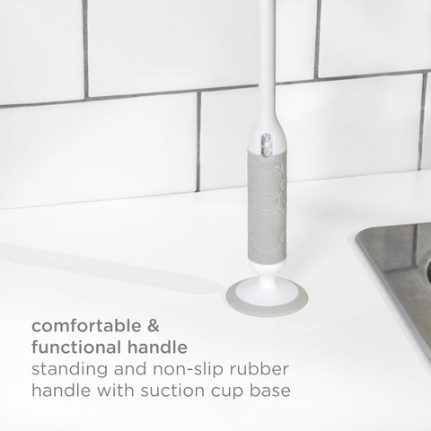 Ubbi - Cepillo para Botellas - Limpieza Profunda y Práctica - Color Gris
