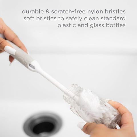 Ubbi - Cepillo para Botellas - Limpieza Profunda y Práctica - Color Gris