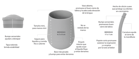 Mini vaso entrenador con popote EZPZ