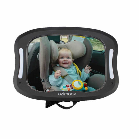 Espejo de coche XL con LED y rotacion 360°