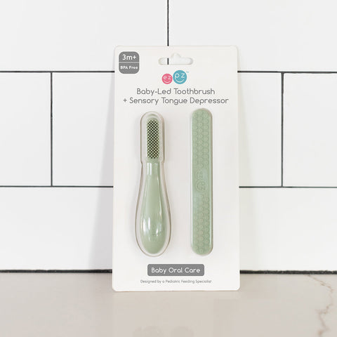 Pack Cepillo de Dientes + Abatelenguas Sensorial BABY LED™ EZPZ