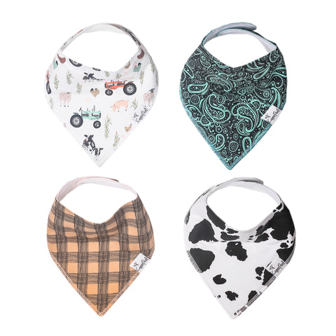 Set de 4 Baberos Bandana Copper Pearl