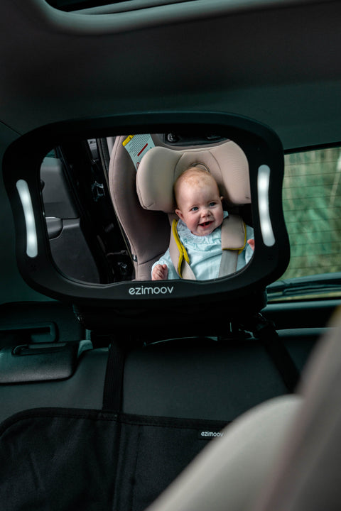 Espejo de coche XL con LED y rotacion 360°